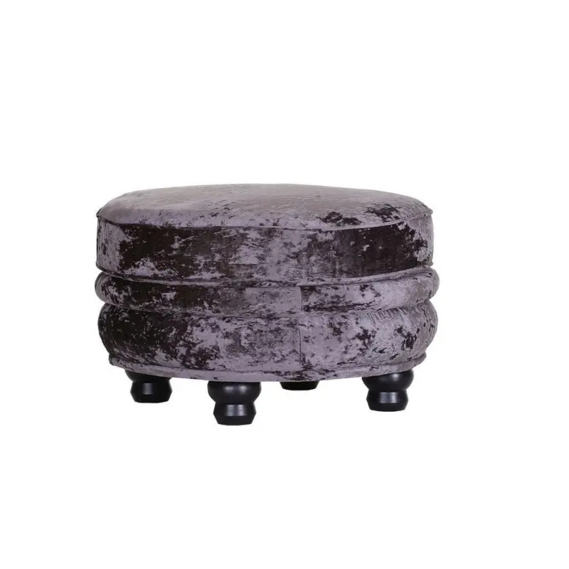 Hocker in Textil Dunkelgrau