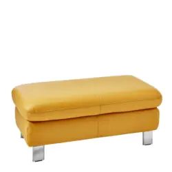 Hocker in Leder Gelb