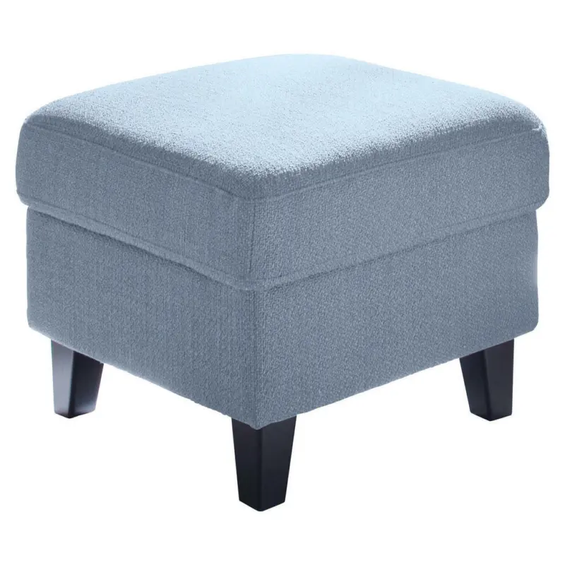 Hocker in Textil Hellblau