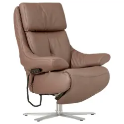 Relaxsessel in Leder Braun