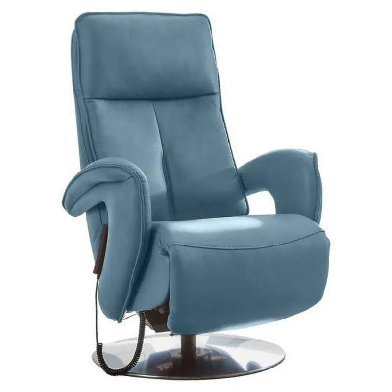 Relaxsessel in Leder Blau