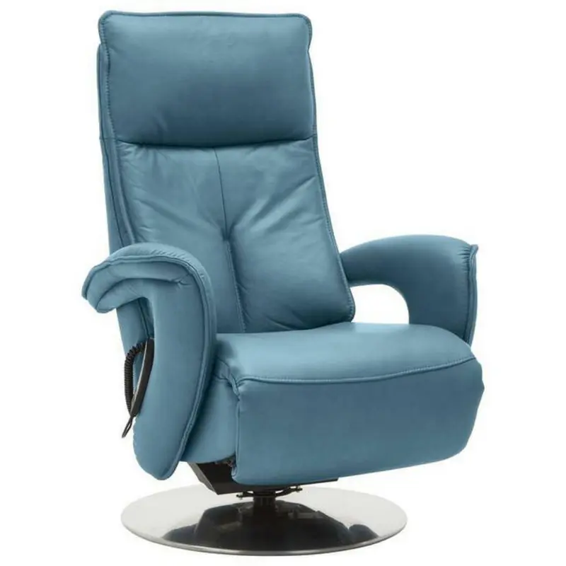 Relaxsessel in Leder Blau