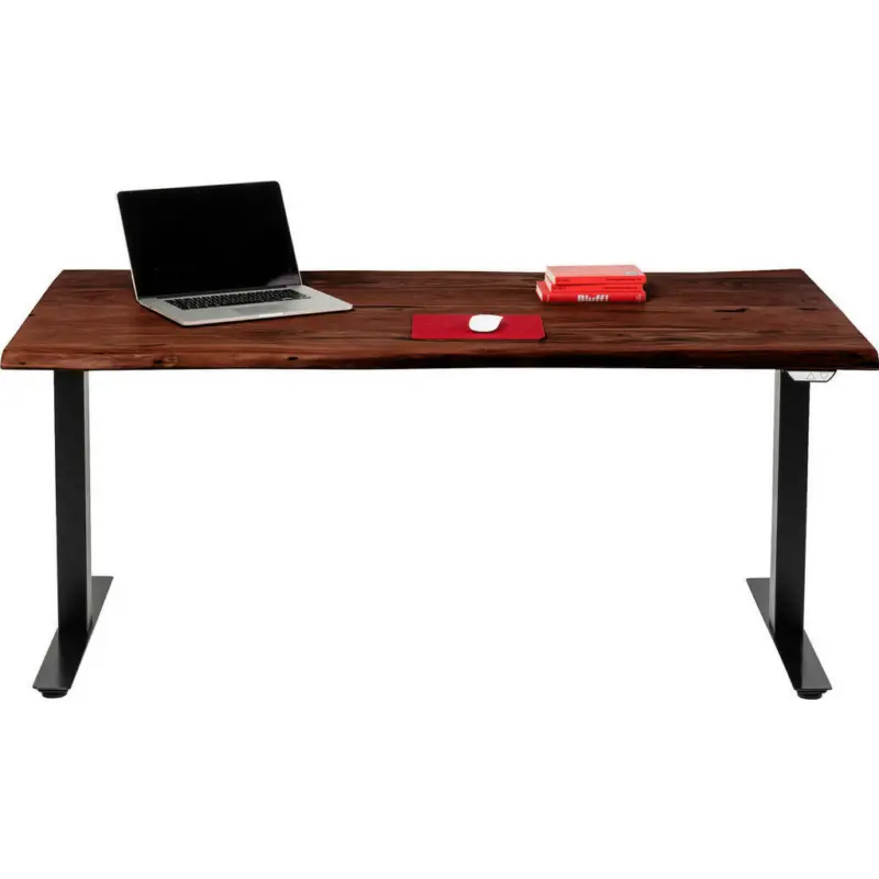 Schreibtisch 180/90/76 cm in Braun, Schwarz, Akaziefarben