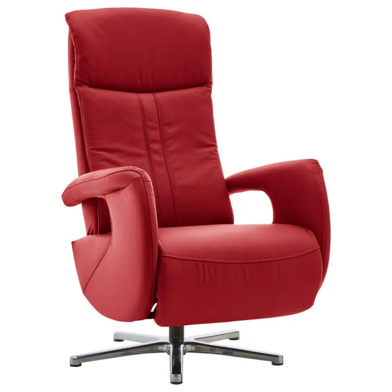 Relaxsessel in Leder Rot
