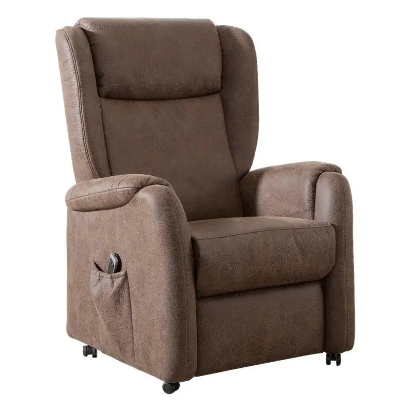 Ohrensessel in Mikrofaser Braun