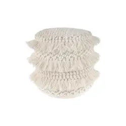 Pouf in Creme Textil