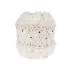 Pouf in Creme Textil