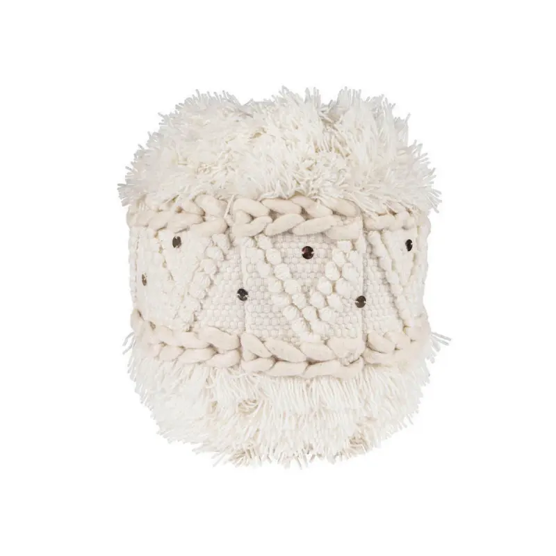 Pouf in Creme Textil
