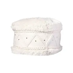 Pouf in Creme Textil