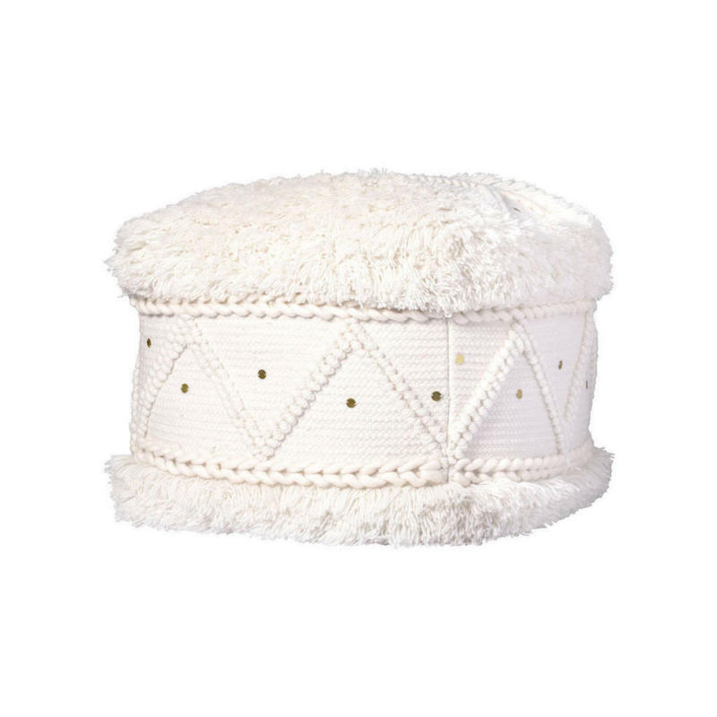 Pouf in Creme Textil