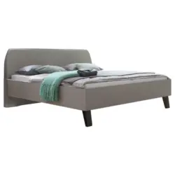 Bett 180/200 cm in Braun, Grau