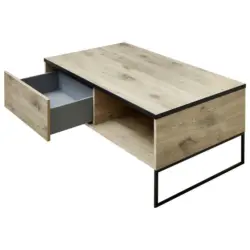 Couchtisch in Metall, Holzwerkstoff 115/45/65 cm