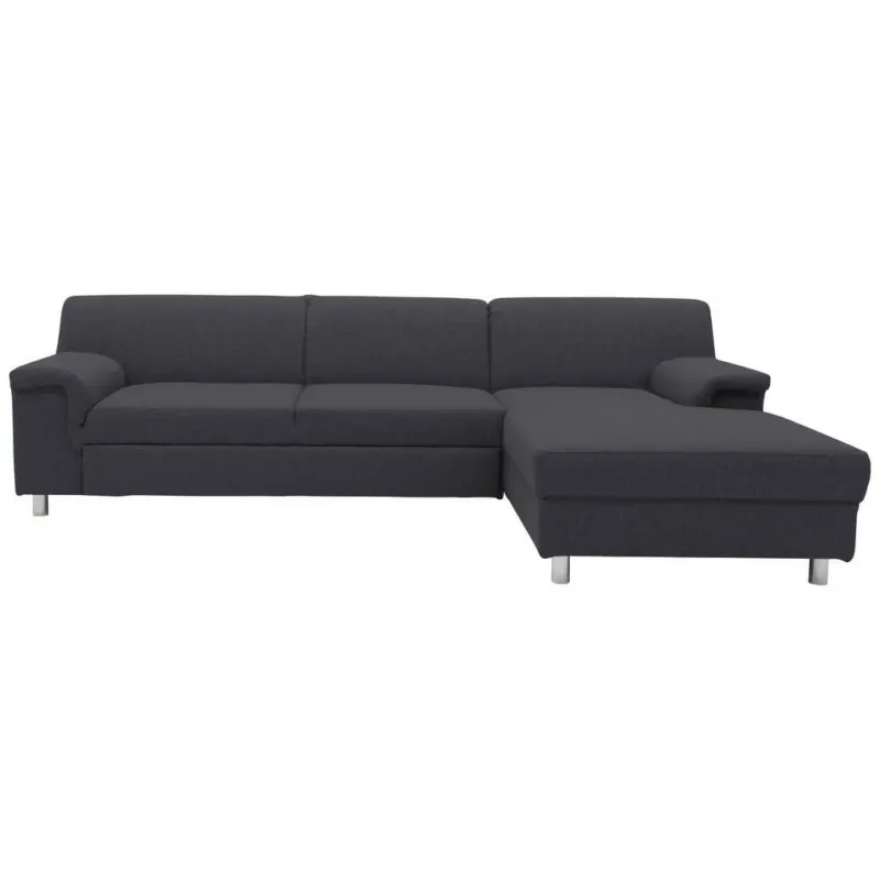 Ecksofa in Webstoff Schlammfarben