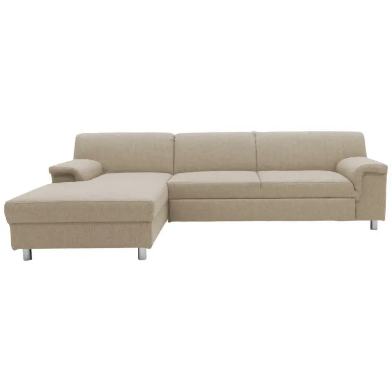 Ecksofa in Webstoff Beige