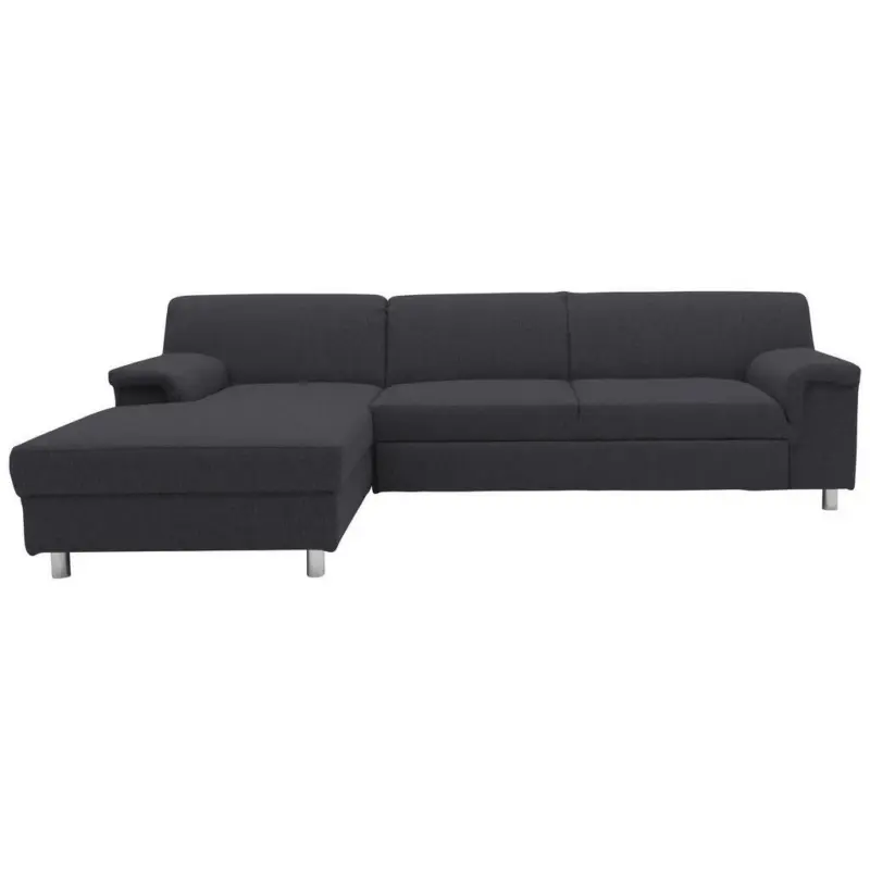 Ecksofa in Webstoff Schlammfarben