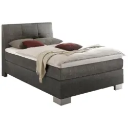 Boxspringbett 140/200 cm in Anthrazit