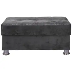 Hocker in Textil Dunkelgrau