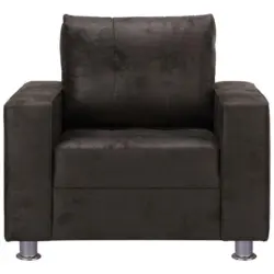 Sessel in Lederlook Schwarz