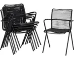 Hornbach Stapelstuhl Set acamp alpha rope 6 er Set 55 x 57 x 83 cm Stahl anthrazit
