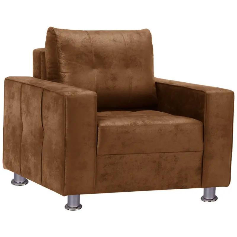 Sessel in Lederlook Braun