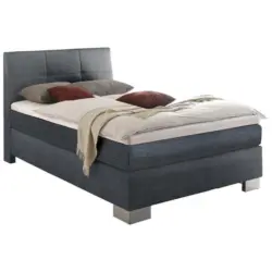 Boxspringbett 140/200 cm in Dunkelgrau