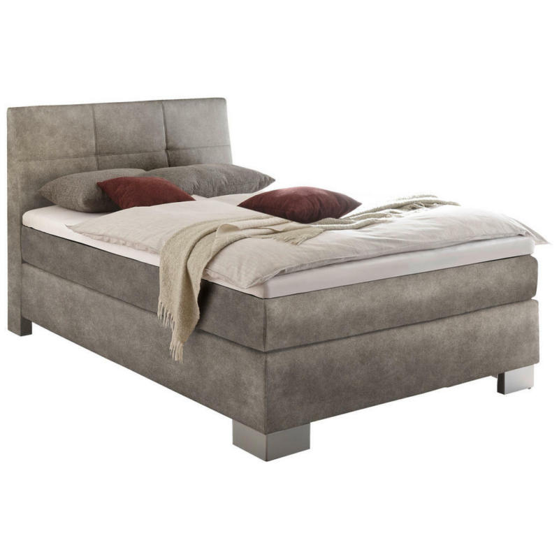 Boxspringbett 140/200 cm in Taupe