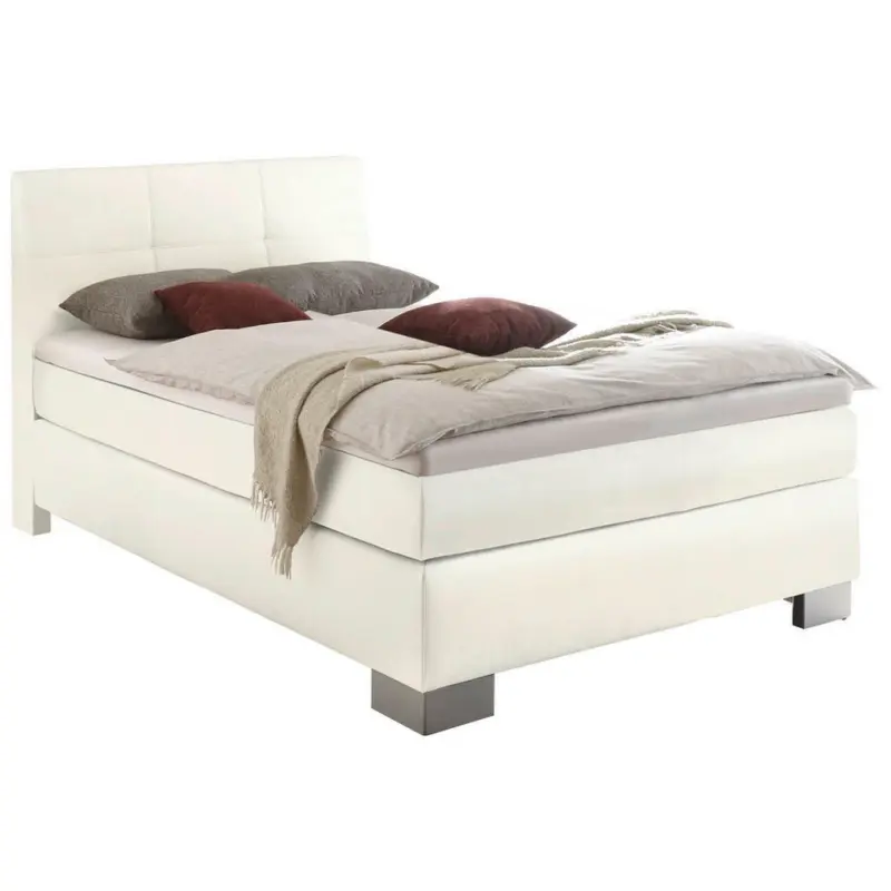 Boxspringbett 140/200 cm in Weiß