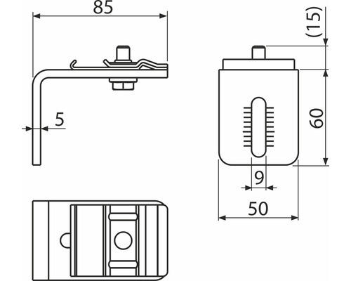 Verankerung Alca 85 AS-P012-1100 einfach