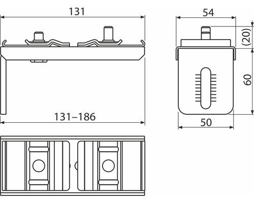 Verankerung Alca 186 AS-P013-0800 doppelt