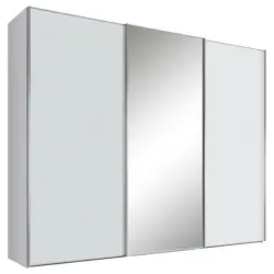 Schwebetürenschrank in Weiß