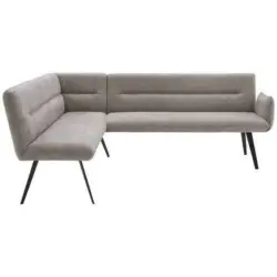 Eckbank 170/228 cm in Schwarz, Hellgrau