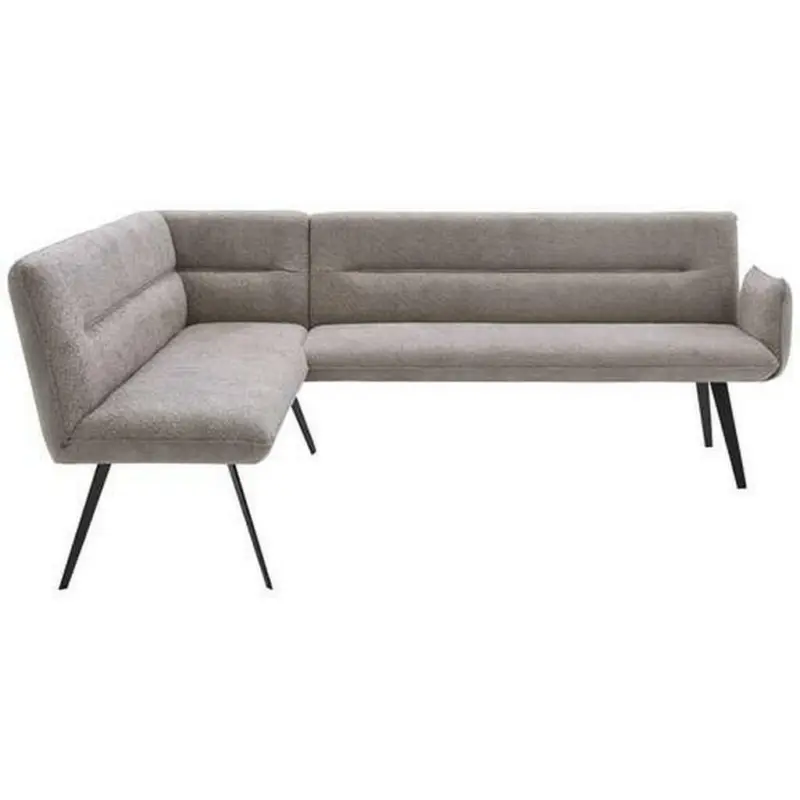 Eckbank 170/228 cm in Schwarz, Hellgrau