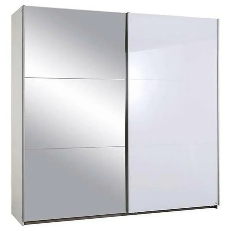 Schwebetürenschrank in Weiß Hochglanz