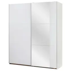 Schwebetürenschrank in Weiß