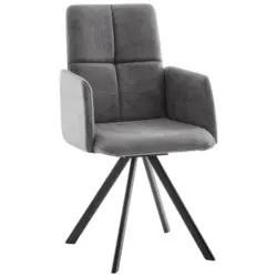 Armlehnstuhl in Eisen Mikrofaser