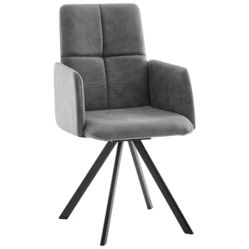 Armlehnstuhl in Eisen Mikrofaser