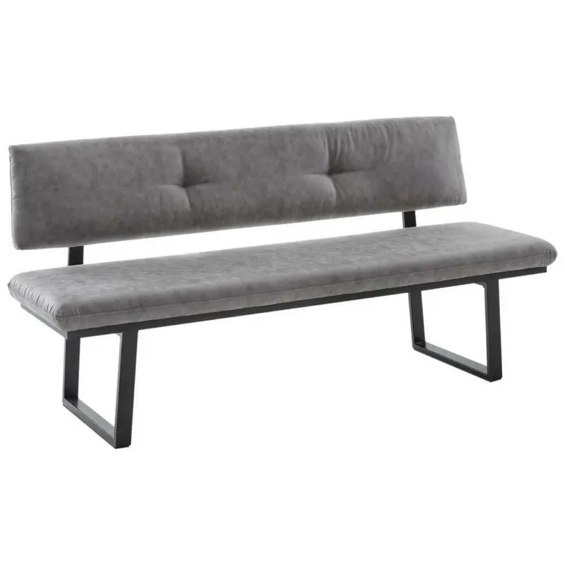 Sitzbank 180/86/60 cm in Grau, Schwarz