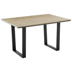 Esstisch in Metall, Holzwerkstoff 138/90/76 cm