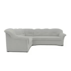 Ecksofa in Mikrofaser Hellgrau