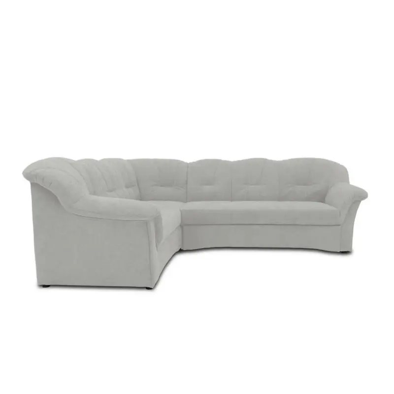 Ecksofa in Mikrofaser Hellgrau