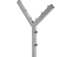 Y-Pfostenaufsatz für Pfosten 60 x 40 mm inkl. 6 Drahthalter und Pfostenabdeckung verzinkt