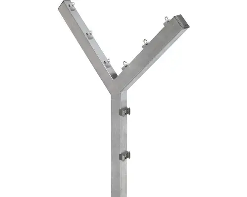 Y-Pfostenaufsatz für Pfosten 60 x 40 mm inkl. 6 Drahthalter und Pfostenabdeckung verzinkt