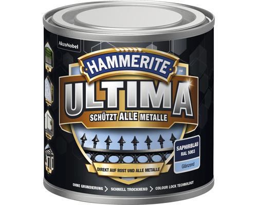 HAMMERITE Metallschutzlack Ultima glänzend saphirblau 250 ml