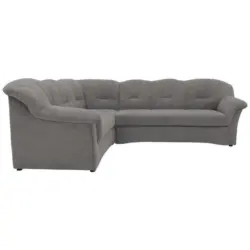 Ecksofa in Mikrofaser Dunkelgrau