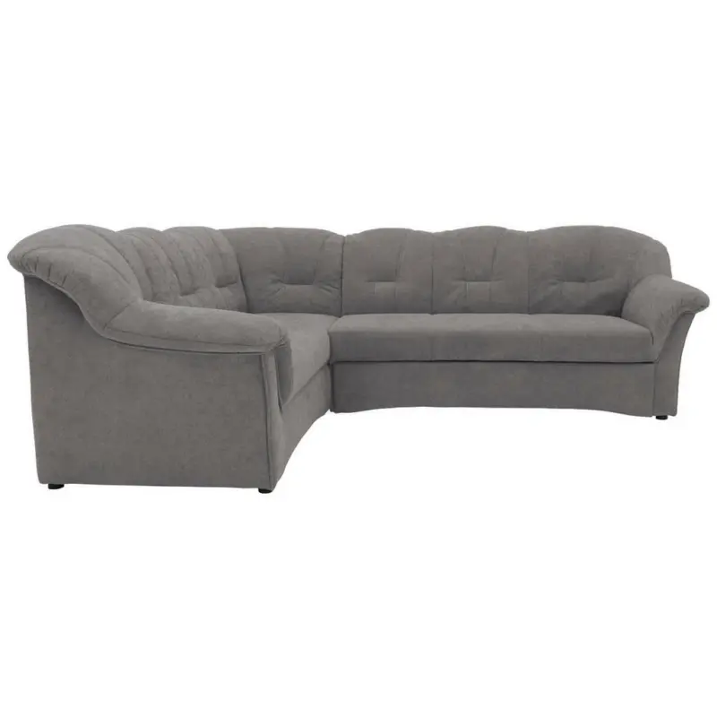 Ecksofa in Mikrofaser Dunkelgrau