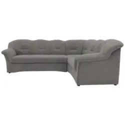 Ecksofa in Mikrofaser Dunkelgrau