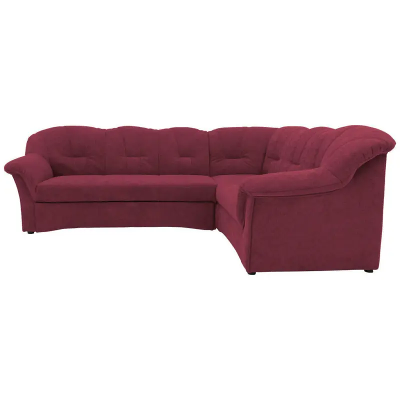 Ecksofa in Mikrofaser Beere