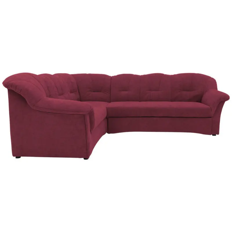 Ecksofa in Mikrofaser Beere