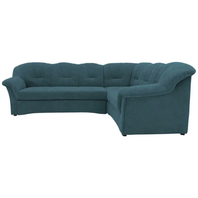 Ecksofa in Mikrofaser Petrol