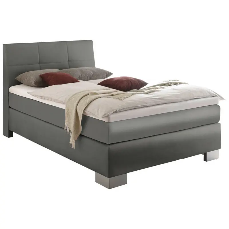 Boxspringbett 140/200 cm in Grau